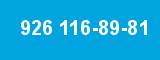 926 116-89-81
